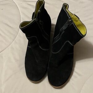Black Suede Ankle Boots by Boden.